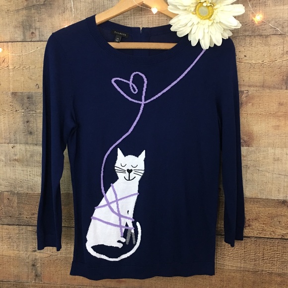 blue cat sweater